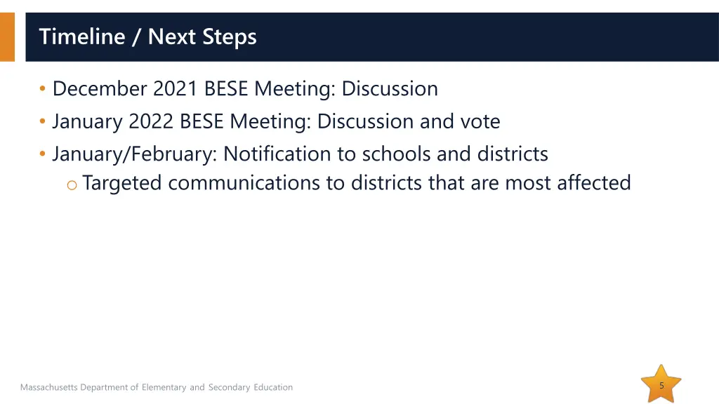 timeline next steps