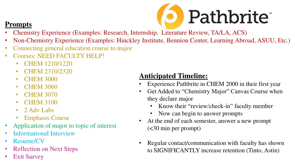 prompts chemistry experience examples research