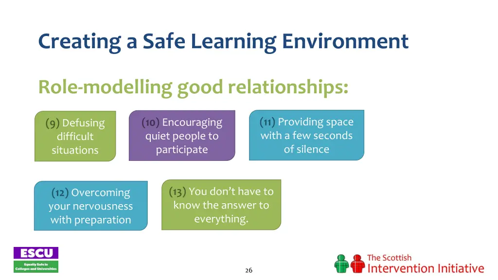 creating a safe learning environment 1