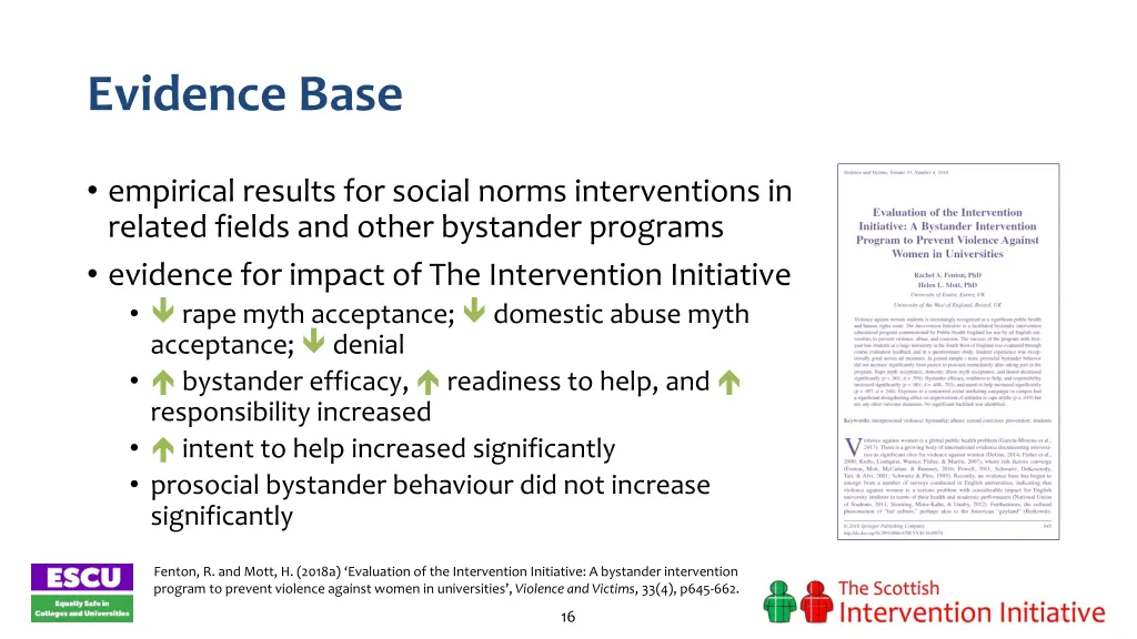 evidence base