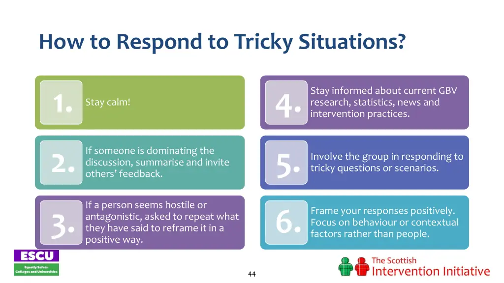 how to respond to tricky situations