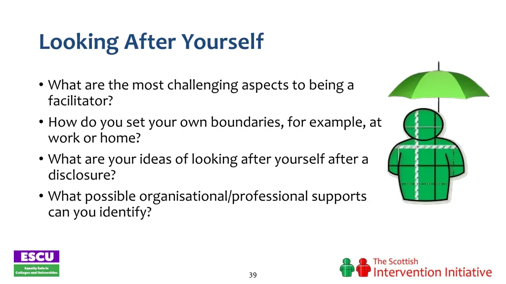 looking after yourself 1
