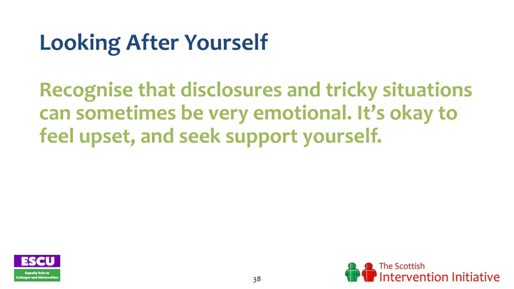 looking after yourself