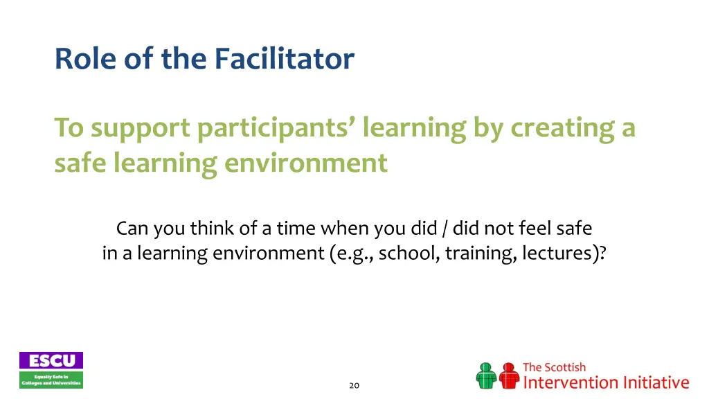 role of the facilitator
