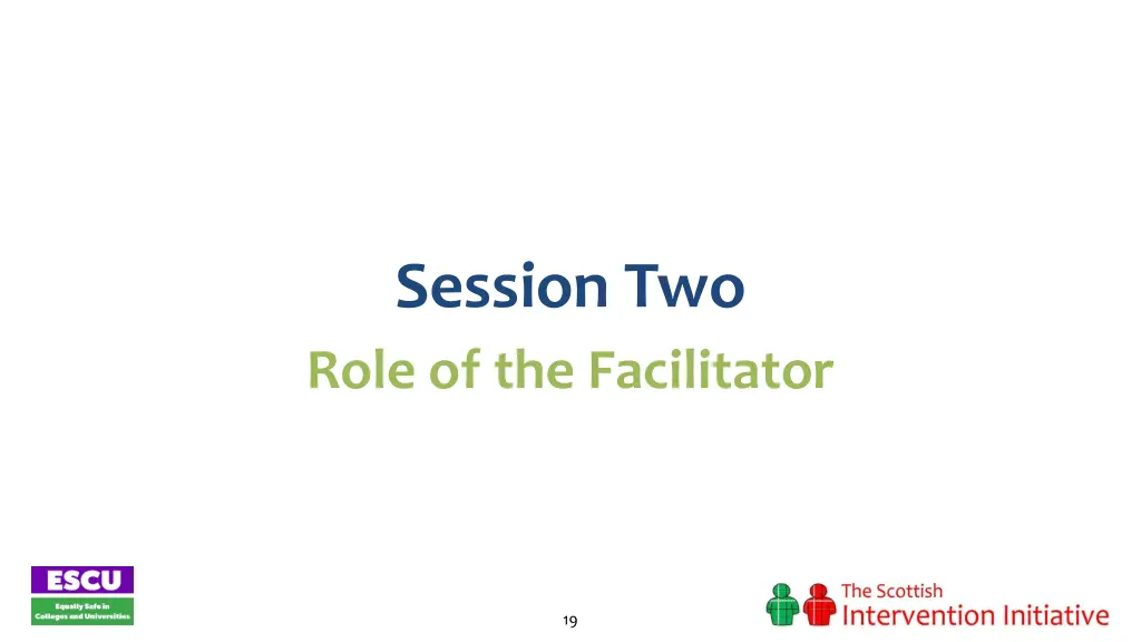 session two role of the facilitator