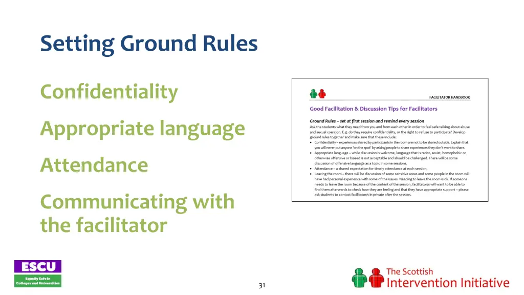 setting ground rules