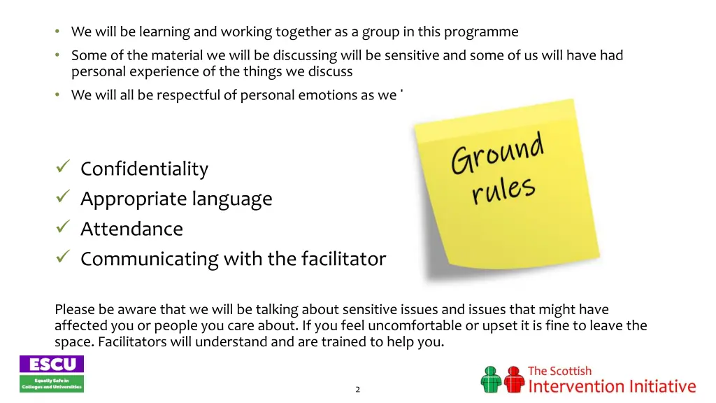 we will be learning and working together