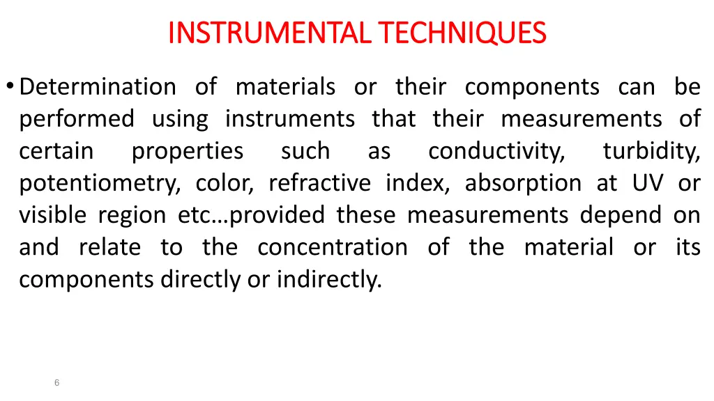 instrumental instrumental techniques