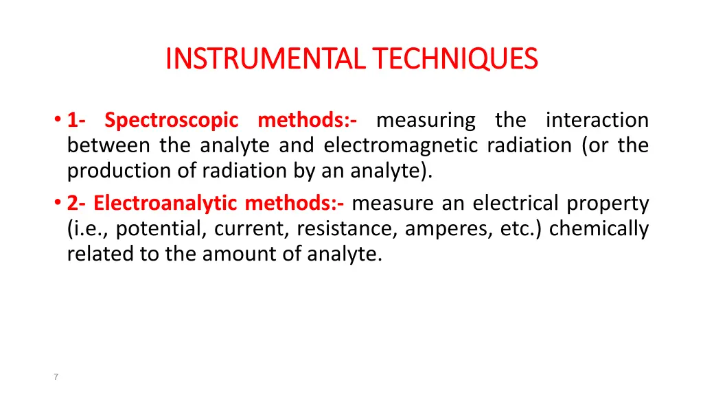 instrumental techniques instrumental techniques