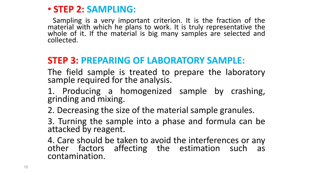 step 2 sampling sampling is a very important