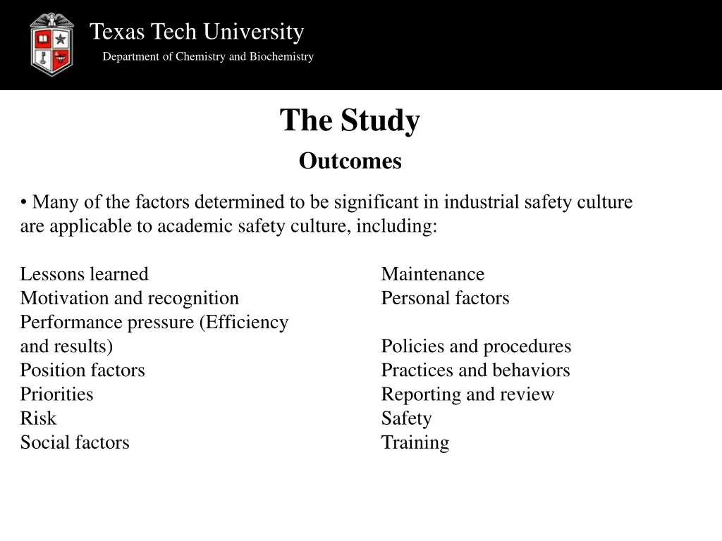 texas tech university department of chemistry 20