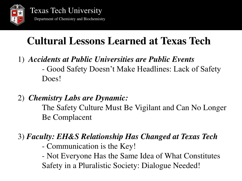 texas tech university department of chemistry 27