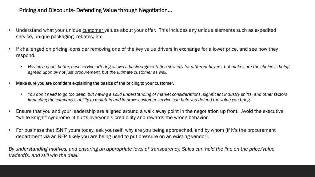pricing and discounts pricing and discounts