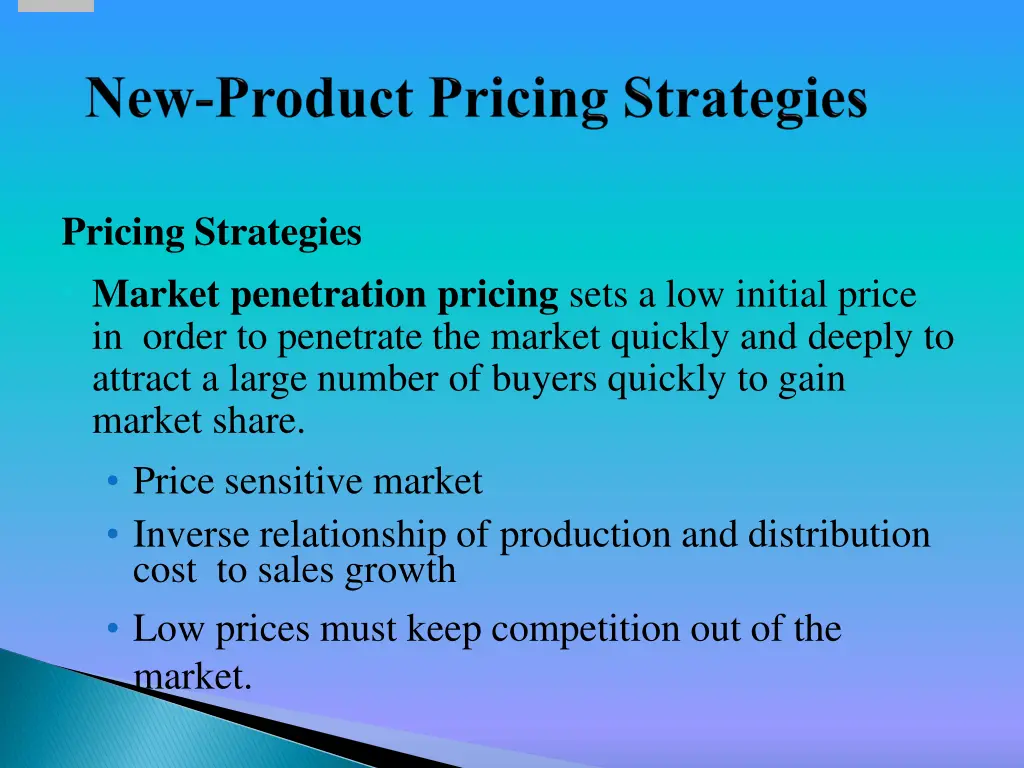pricing strategies market penetration pricing