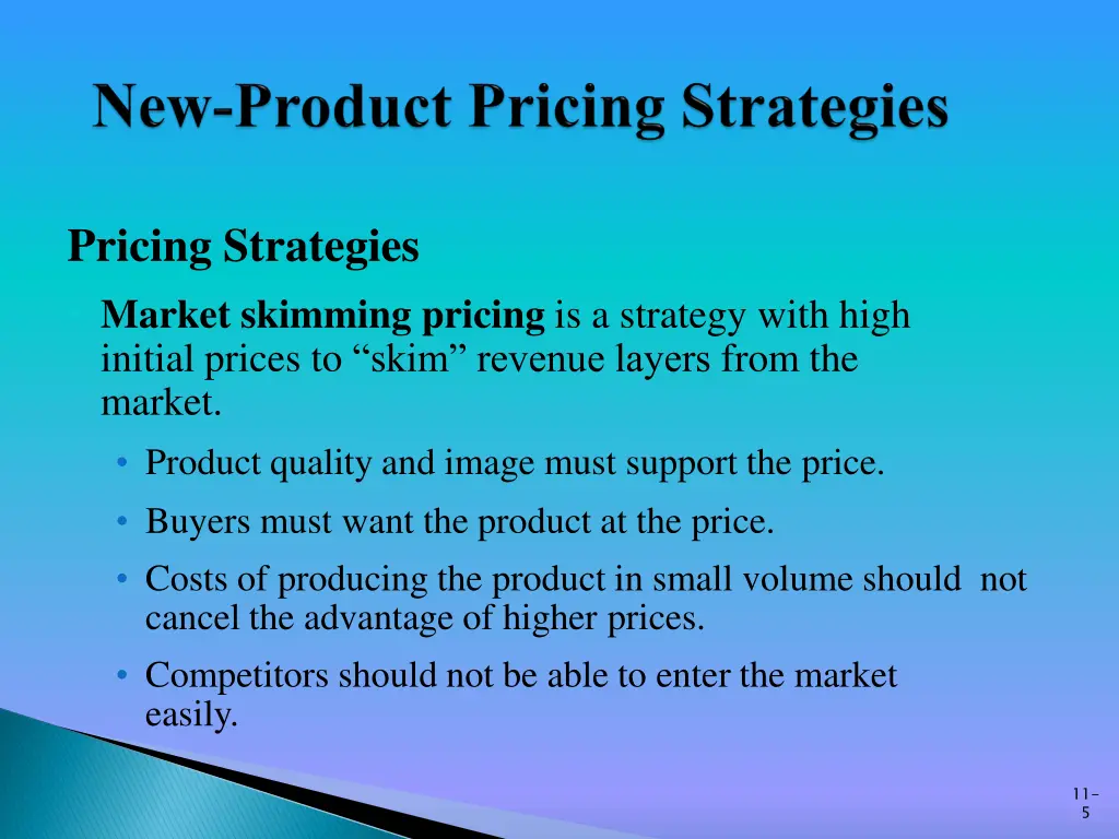 pricing strategies market skimming pricing