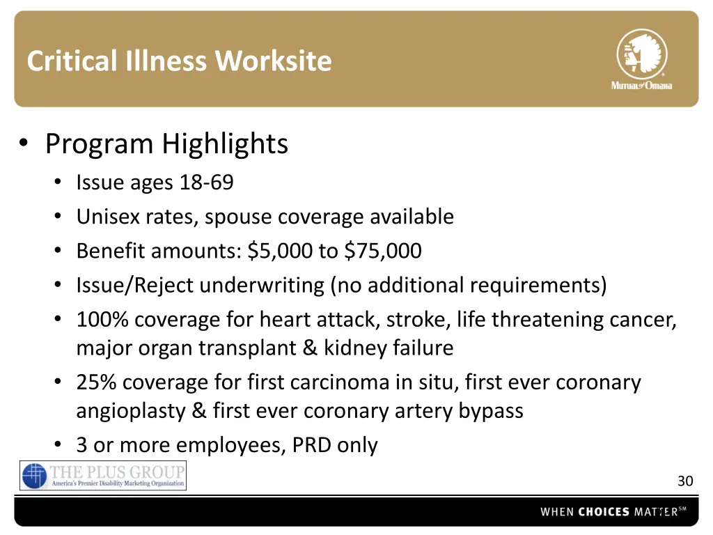 critical illness worksite