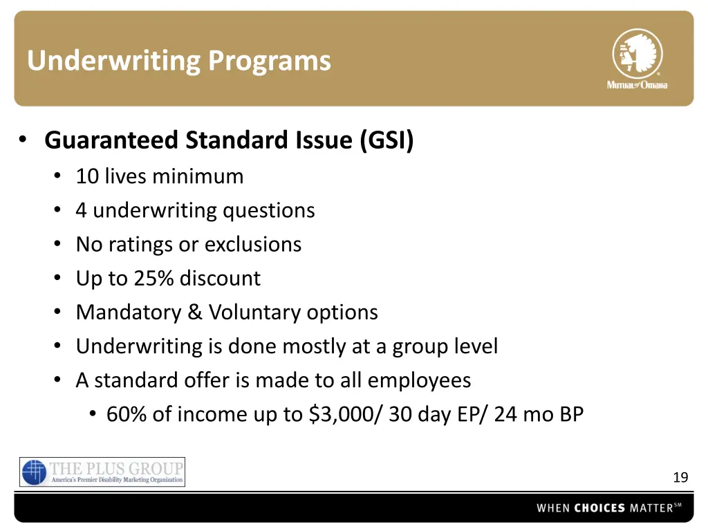 underwriting programs