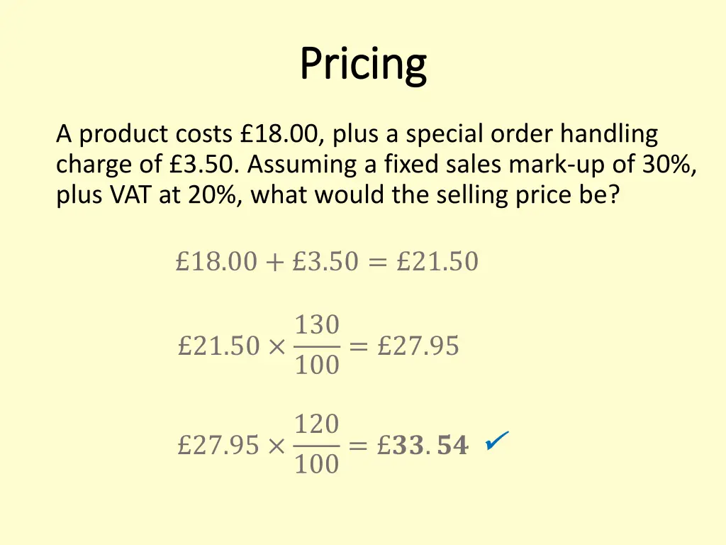 pricing pricing