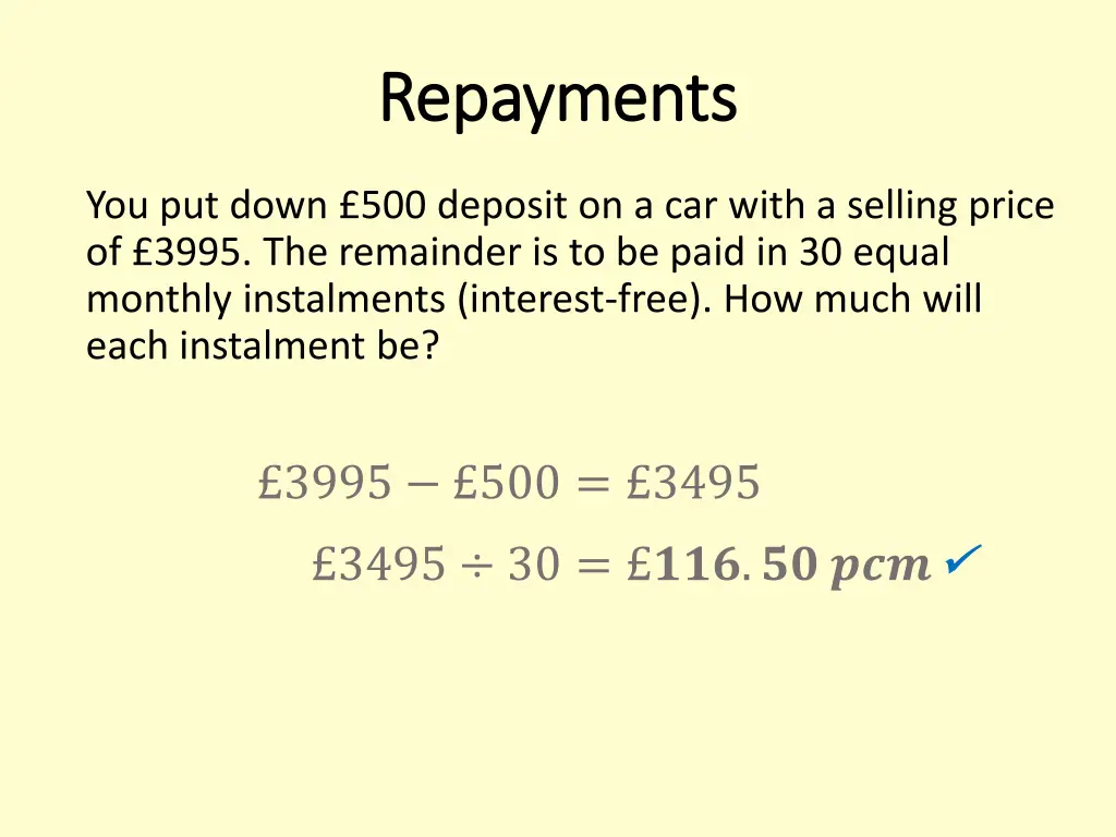 repayments repayments