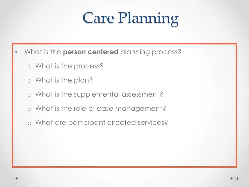 care planning