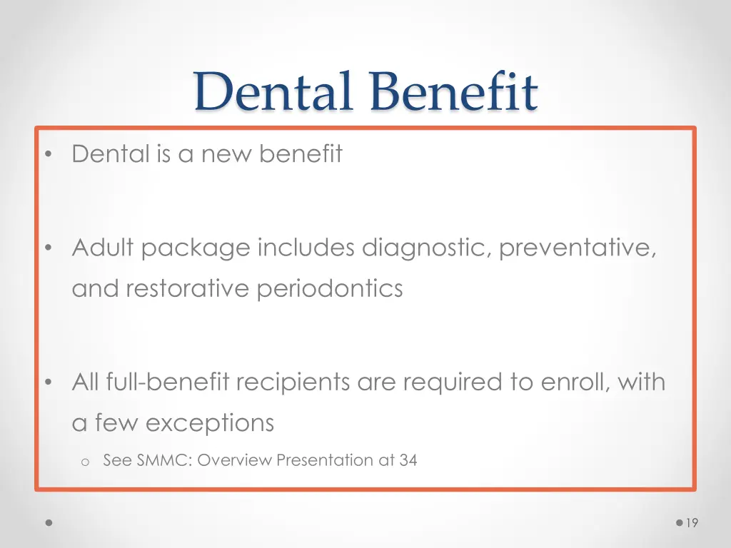 dental benefit