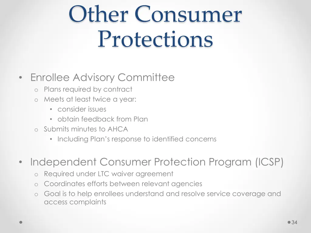 other consumer protections