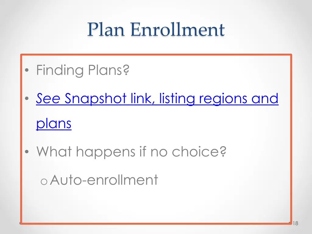 plan enrollment