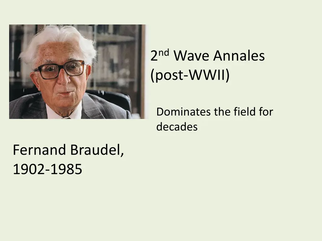 2 nd wave annales post wwii