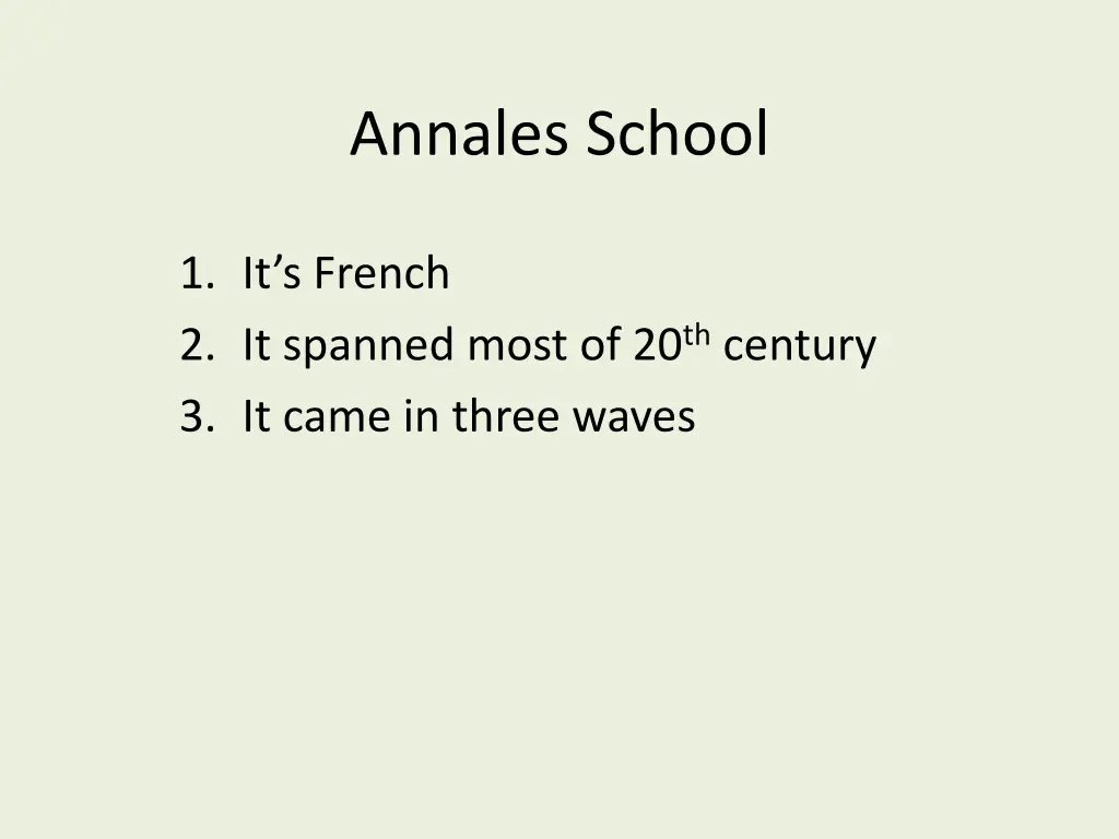 annales school