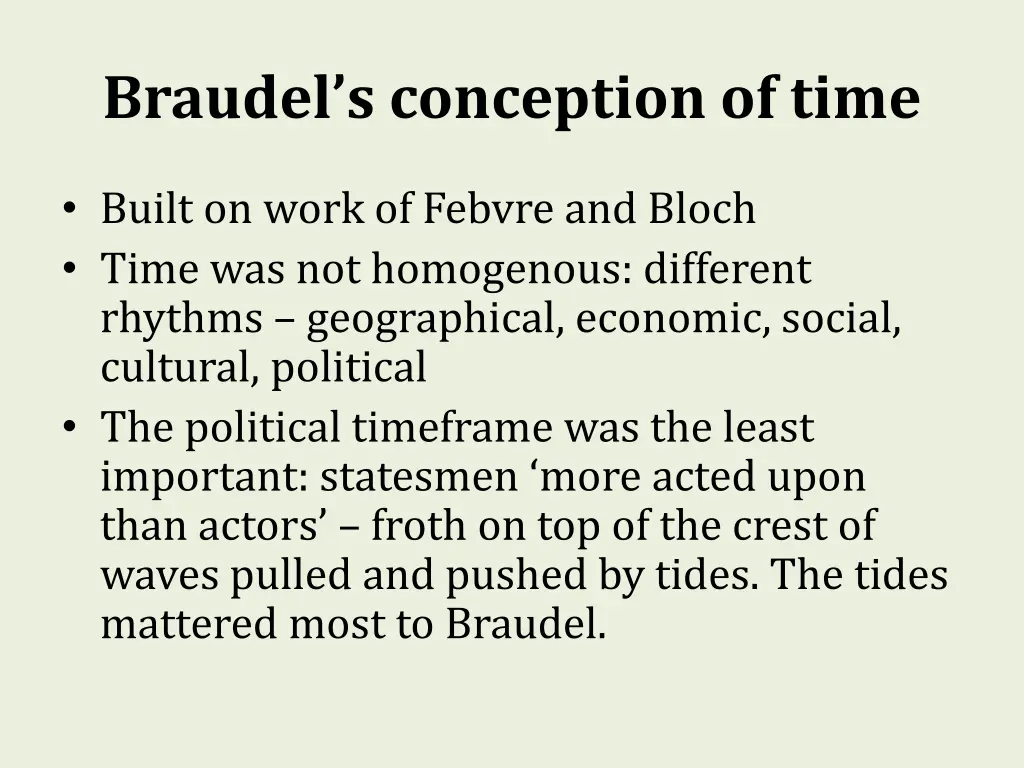 braudel s conception of time