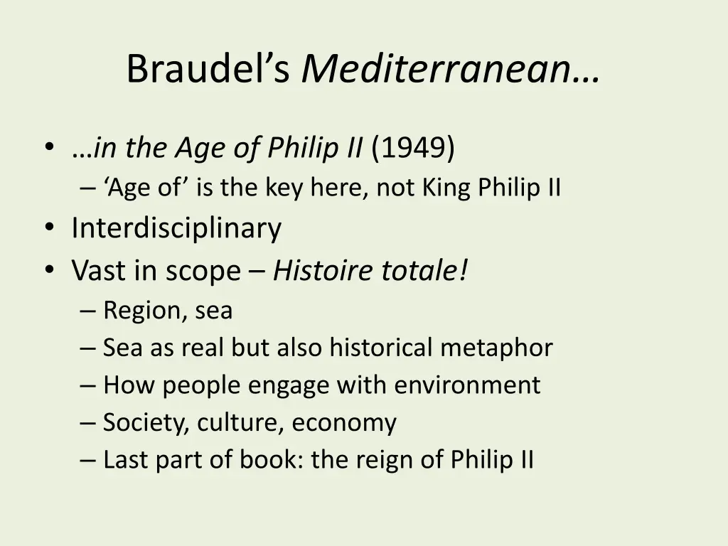 braudel s mediterranean