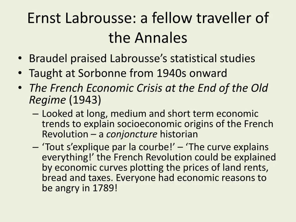 ernst labrousse a fellow traveller of the annales