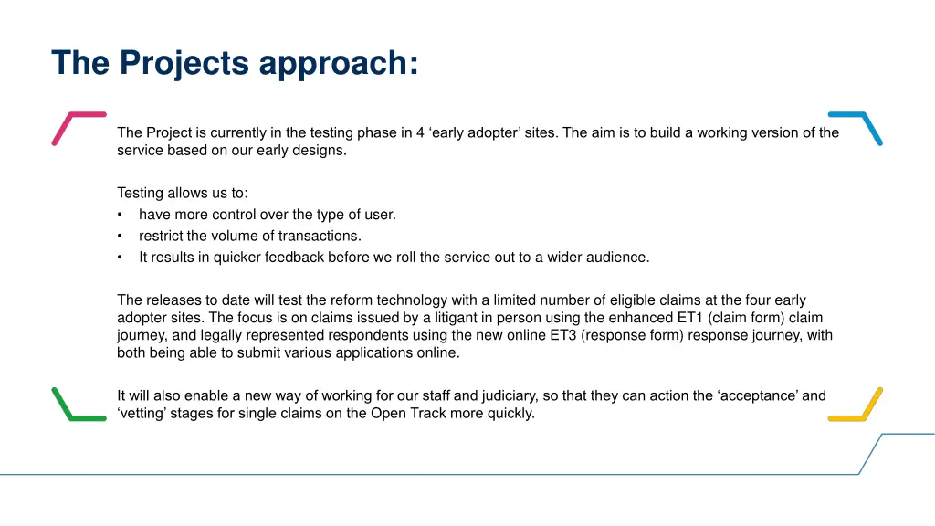the projects approach