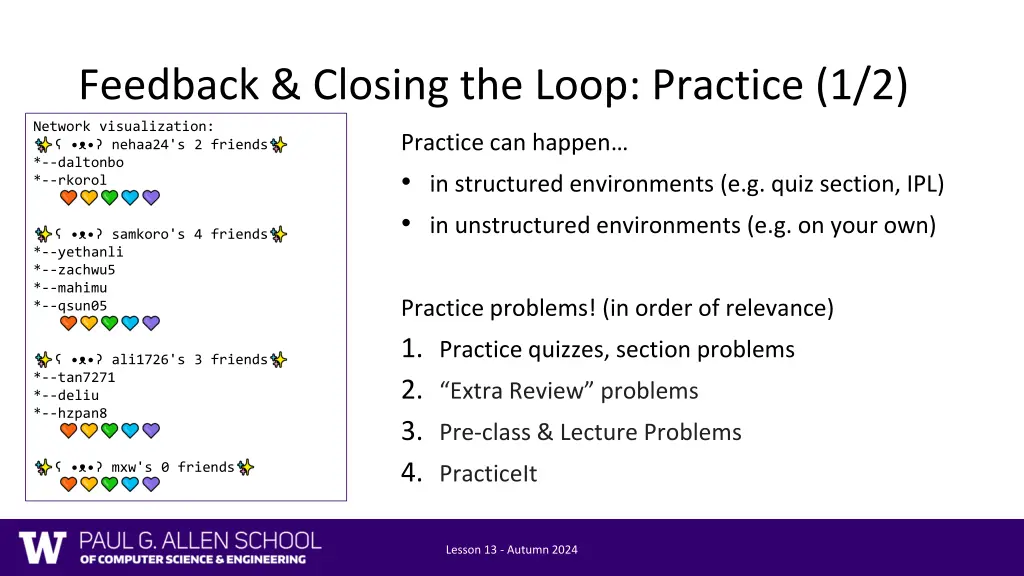 feedback closing the loop practice 1 2
