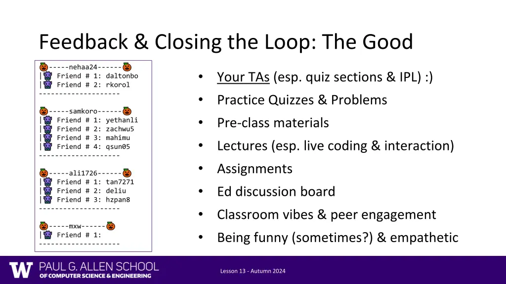 feedback closing the loop the good