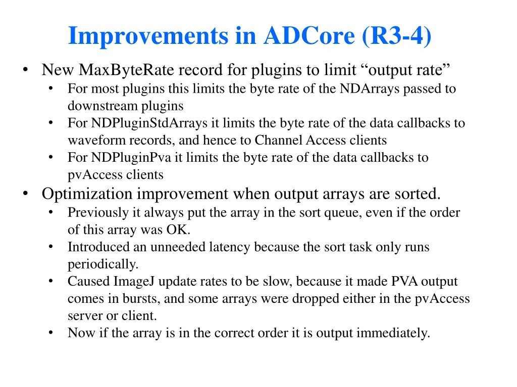 improvements in adcore r3 4