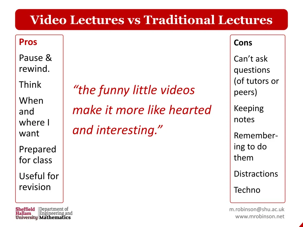video lectures vs traditional lectures 19
