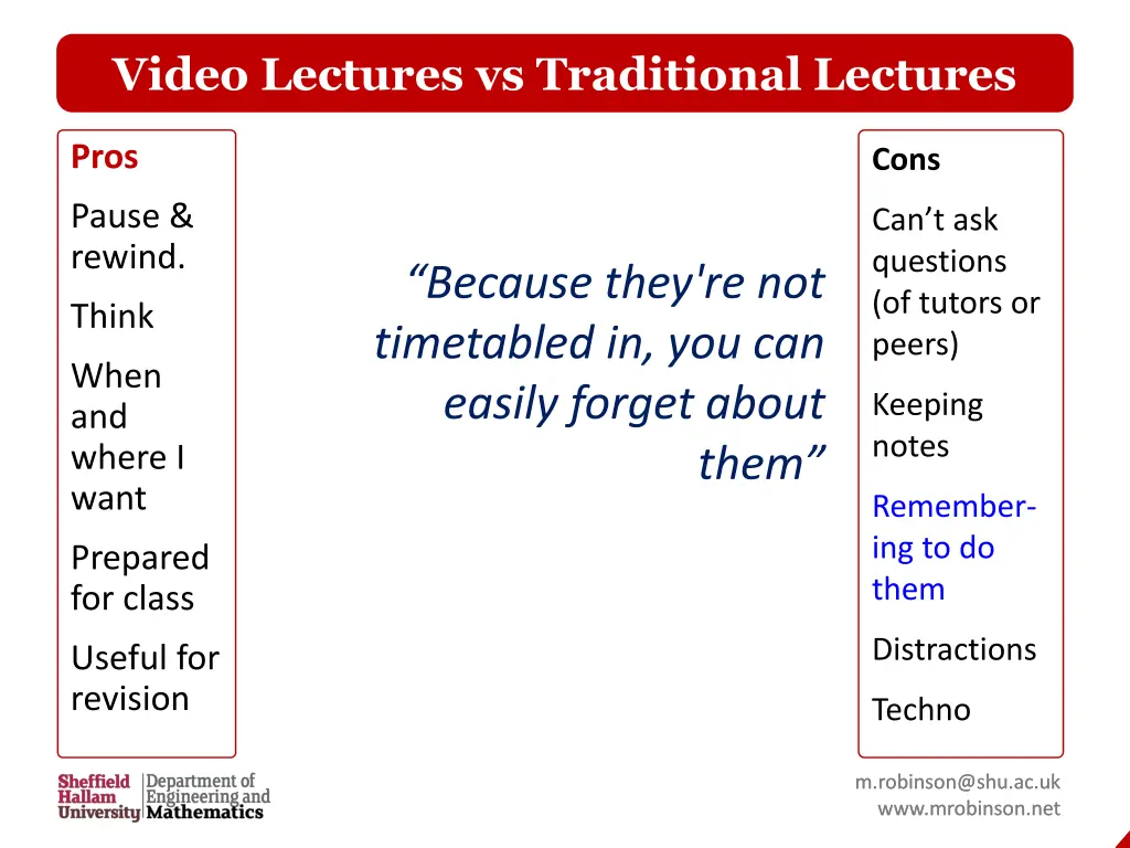 video lectures vs traditional lectures 20