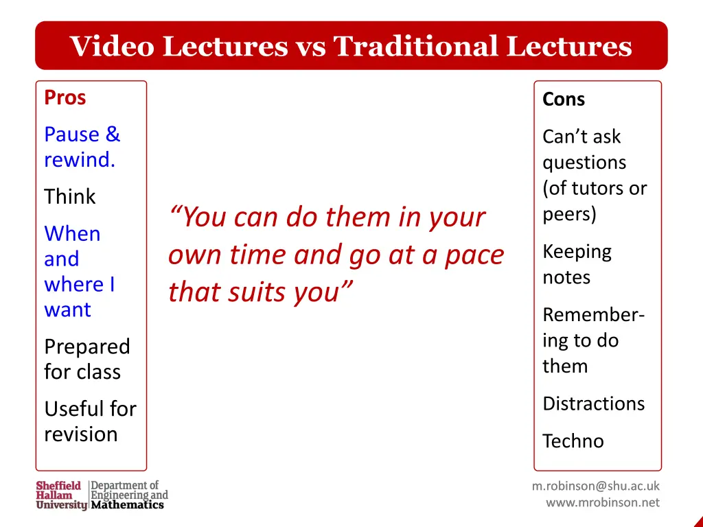 video lectures vs traditional lectures 21