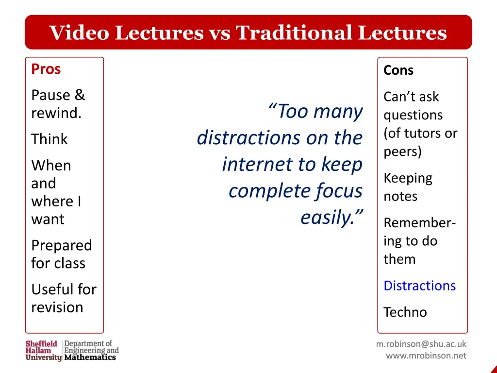 video lectures vs traditional lectures 23