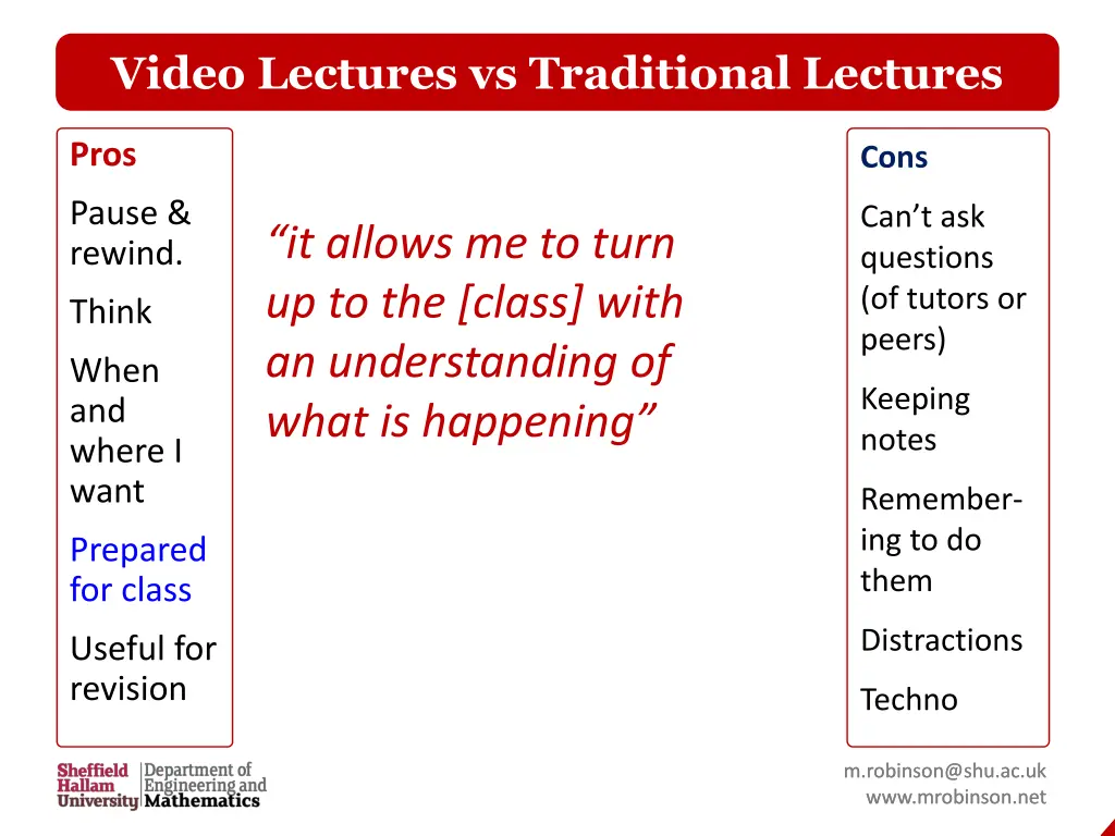 video lectures vs traditional lectures 24