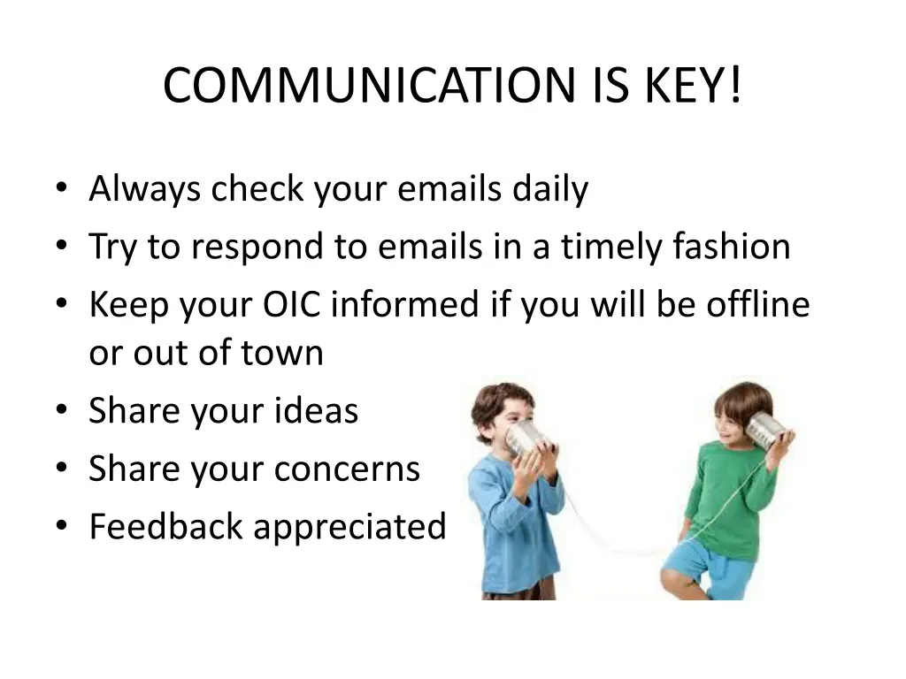 communication is key