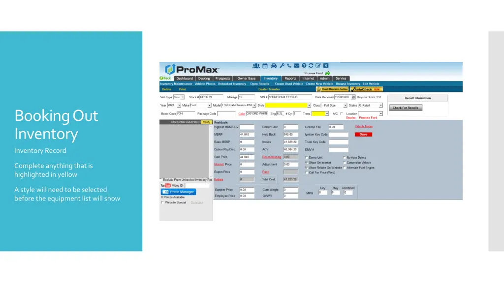 booking out inventory 3