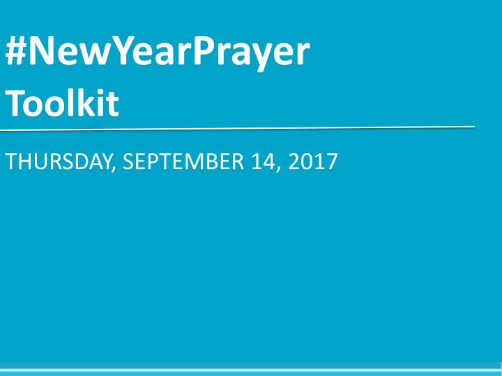 newyearprayer toolkit