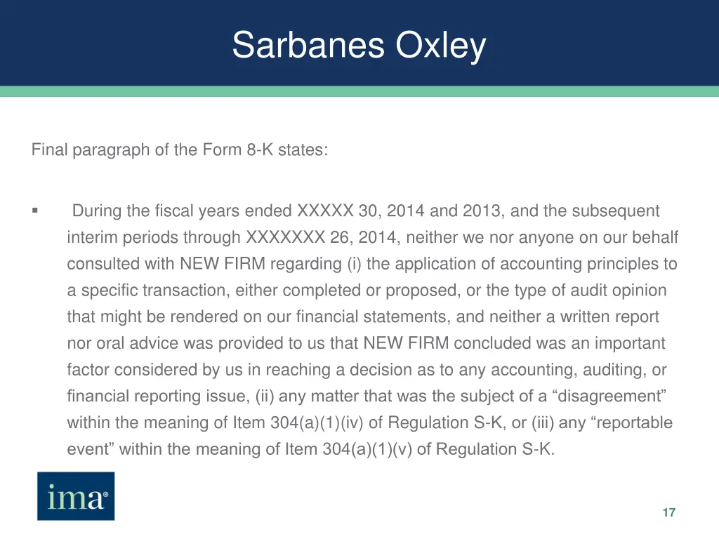sarbanes oxley 1