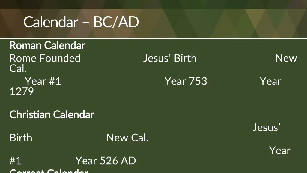 calendar bc ad 2