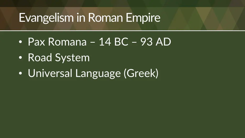 evangelism in roman empire
