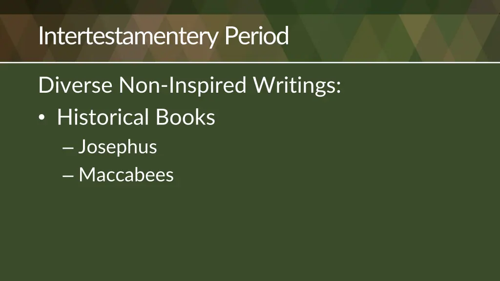 intertestamenteryperiod 1