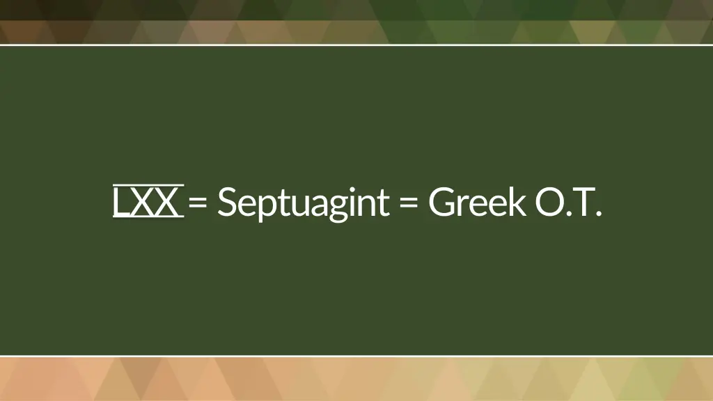 lxx septuagint greek o t