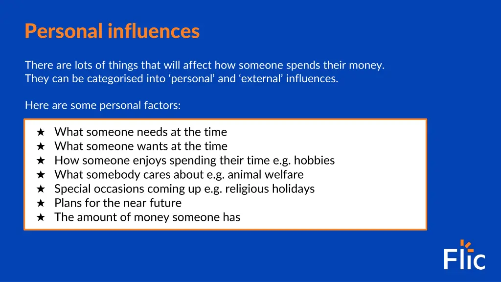 personal influences